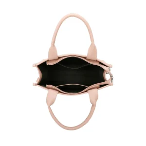 Trendy Leather Handles Large Canvas Chic Tote Handbag - Image 6