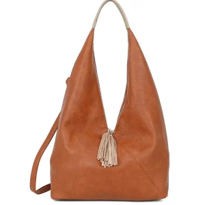Slouchy Tassel Zipper Hobo Shoulder Handbag