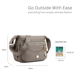 Casual Nylon Shoulder Bag Multi Pocket Fashion Satchel Bag - Image 3