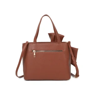 Large Bow Design Crossbody Shoulder Tote Handbag - Image 4