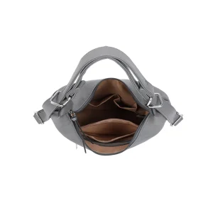 Stylish Faux Leather Large Convertible Shoulder Backpack - Image 4