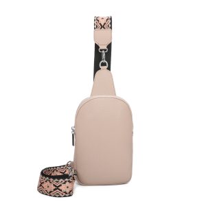 Double Zipper Crossbody Bag Wide Strap Compact Bag - Image 2