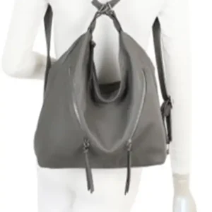 Stylish Faux Leather Large Convertible Shoulder Backpack - Image 5