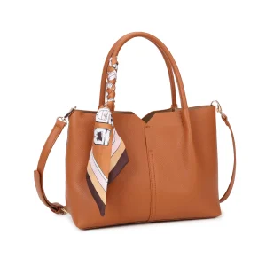 Detachable Scarf Removable Pouch Magdot Tote Handbag - Image 3
