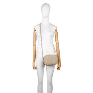 Chain Strap Chevron Quilted Crossbody Shoulder Bag - Image 6