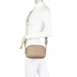 Faux Leather Crossbody Bag with Front Pocket Pouch - Image 9