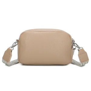 Faux Leather Crossbody Bag with Front Pocket Pouch - Image 6