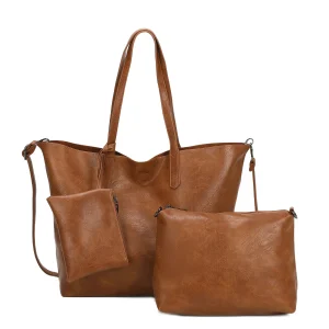 Magdot Shopper Tote Bag with Zipper Pouch & Wristlet