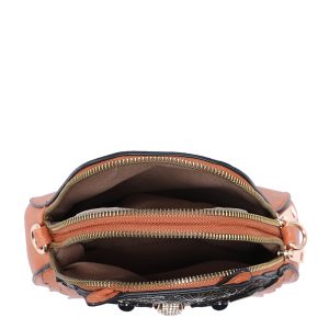 Intricate Embossed Rhinestone Accents Owl Shaped Handbag - Image 4