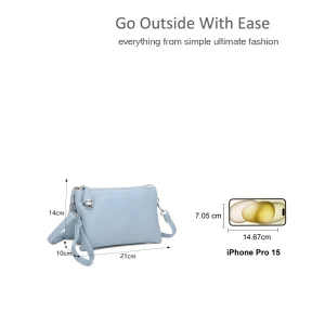 Multi-Compartment Zipper Closure Crossbody Bag - Image 2