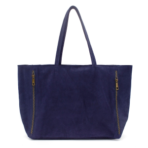 Italian Real Suede Large Handle Slouch Tote Shoulder Bag