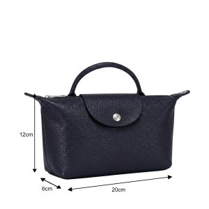 Italian Leather Top Handle Mini Crossbody Shoulder Handbag - Image 2