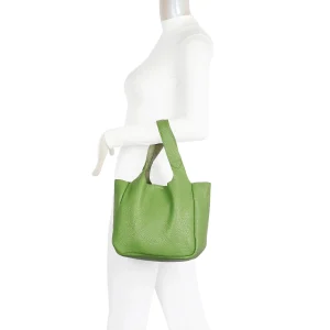 Magnetic Closure Faux Leather Small Shopper Shoulder Bag - Image 7
