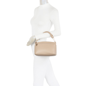Elegant Gold Accents Genuine Leather Shoulder Bag - Image 4