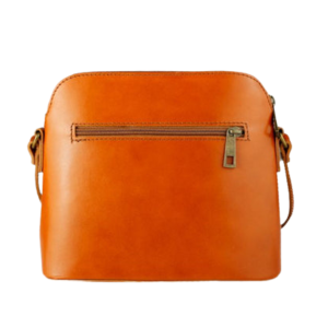 Stylish Zipper Detail Genuine Leather Crossbody Bag - Image 4