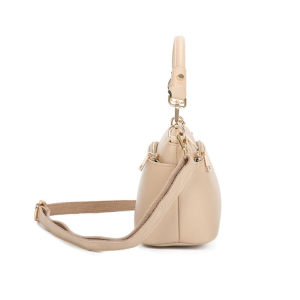 Elegant Gold Accents Genuine Leather Shoulder Bag - Image 6