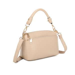 Elegant Gold Accents Genuine Leather Shoulder Bag - Image 5