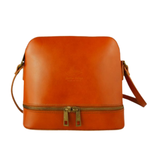 Stylish Zipper Detail Genuine Leather Crossbody Bag