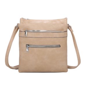 Adjustable Strap Multiple Zippered Sleek Crossbody Bag