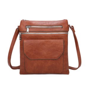 Stylish Multi Compartments Faux Leather Crossbody Bag