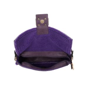 Chic Detailing Elegant Furry Compact Shoulder Bag - Image 5