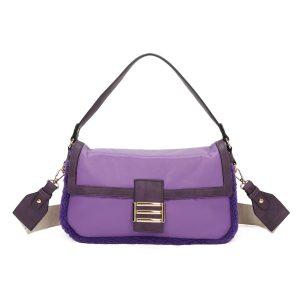 Chic Detailing Elegant Furry Compact Shoulder Bag