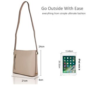 Sleek Design Minimalist Genuine Leather Crossbody Bag - Image 2