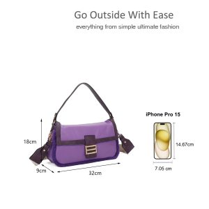 Chic Detailing Elegant Furry Compact Shoulder Bag - Image 2