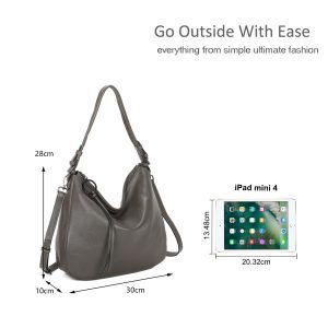 Soft Design Spacious Genuine Leather Shoulder Bag - Image 2