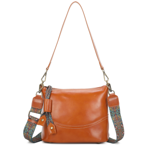Boho-Chic Strap Genuine Leather Shoulder Bag