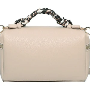 Stylish Scarf Accent Textured Small Crossbody Handbag - Image 4