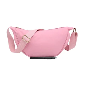 Minimal Spacious Crescent Crossbody Shoulder Bag