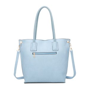 Elegant Large Shoulder Tassel Accent Crossbody Handbag - Image 4