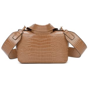 Stylish Crocodile-Embossed Biker Jacket Shoulder Handbag - Image 4