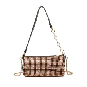 Chain Strap Glamorous Rhinestone Cylinder Shoulder Bag - Image 4