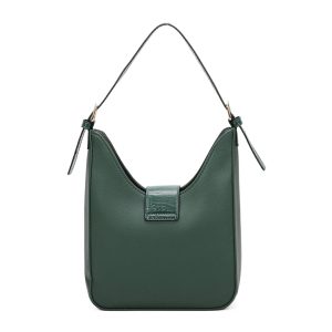 Sleek Gold Buckle Design Elegant Shoulder Handbag - Image 4