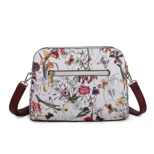 Adjustable Strap Elegant Floral Crossbody Messenger Bag - Image 4