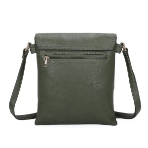 Modern Flap Design Elegant Faux Leather Crossbody Bag - Image 4