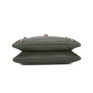 Zipper Accents Faux Leather Multi-Pocket Crossbody Bag - Image 6