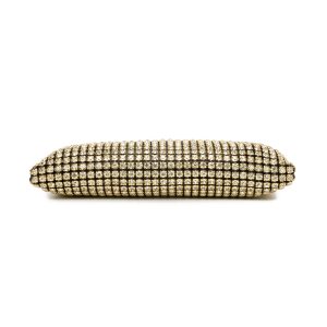 Gold Chain Strap Rhinestone Evening Clutch Bag - Image 6