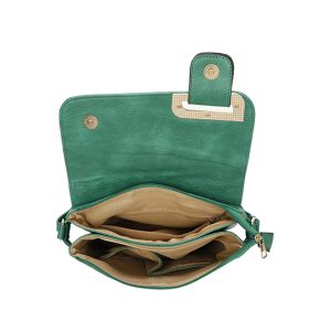 Magnetic Flap Slim Faux Leather Crossbody Bag - Image 5