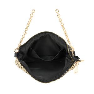 Gold Chain Strap Rhinestone Evening Clutch Bag - Image 5