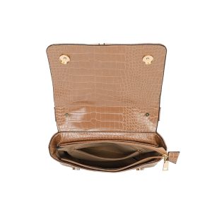 Stylish Crocodile-Embossed Biker Jacket Shoulder Handbag - Image 5