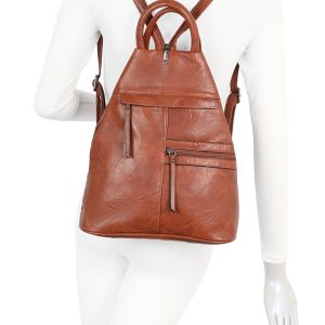 Trendy Multi-Pocket Everyday Use PU Leather Backpack - Image 6