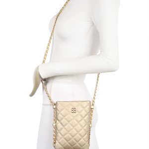 Chain Strap Quilted PU Leather Mini Crossbody Bag - Image 6
