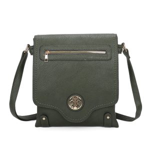 Modern Flap Design Elegant Faux Leather Crossbody Bag