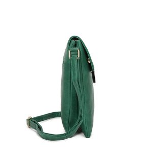 Magnetic Flap Slim Faux Leather Crossbody Bag - Image 3