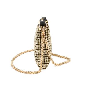 Gold Chain Strap Rhinestone Evening Clutch Bag - Image 3