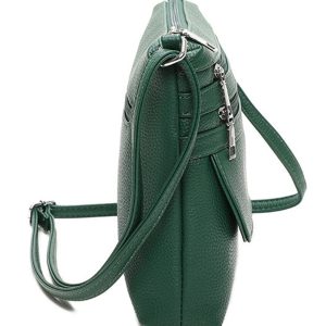 Multi-Zip Design Compact Crossbody Shoulder Bag - Image 3