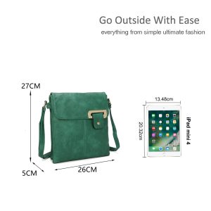 Magnetic Flap Slim Faux Leather Crossbody Bag - Image 2